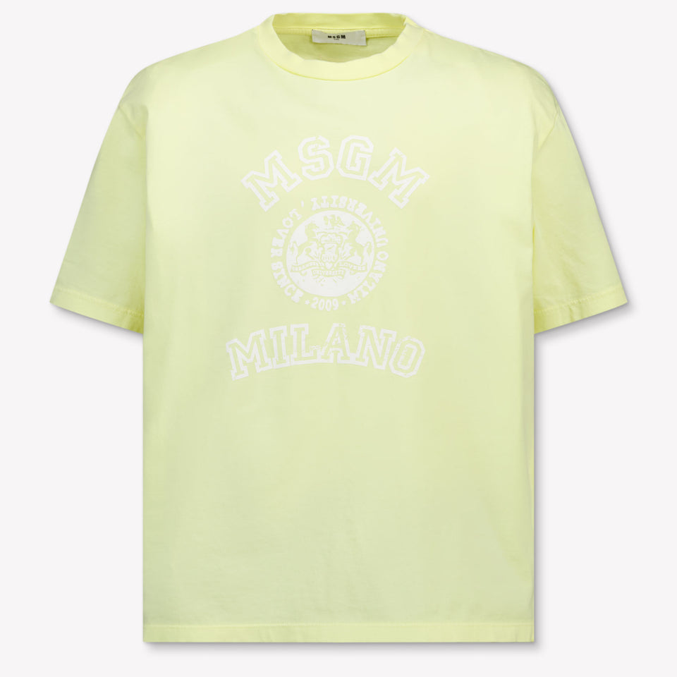 MSGM Kinder Unisex T-Shirt In Geel