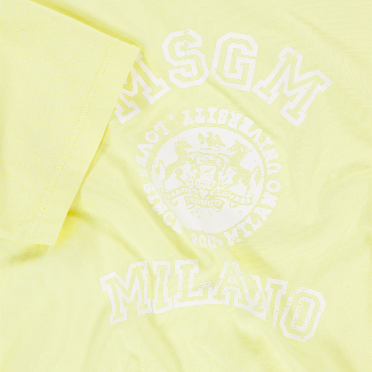 MSGM Kinder Unisex T-Shirt In Geel
