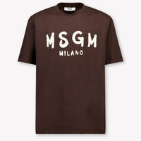 MSGM Kinder Jongens T-Shirt In Bruin