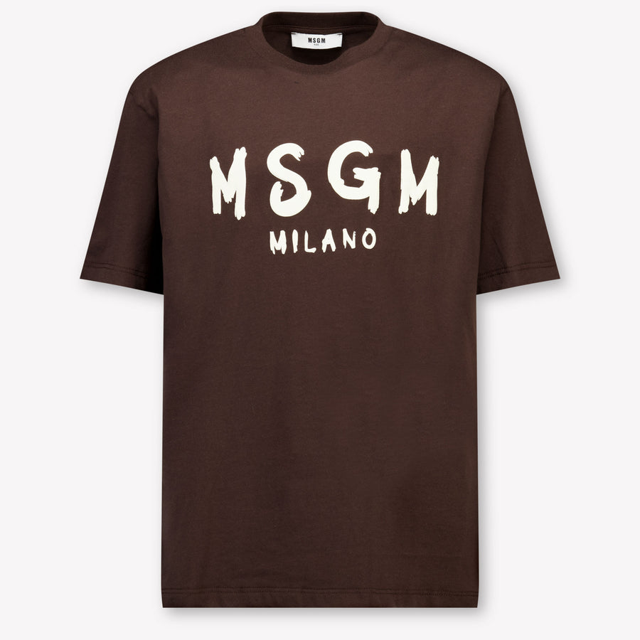 MSGM Kinder Jongens T-Shirt In Bruin