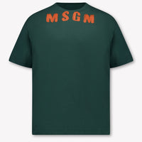 MSGM Kinder Jongens T-Shirt In Donker Groen