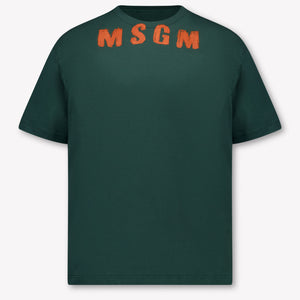 MSGM Kinder Jongens T-Shirt In Donker Groen