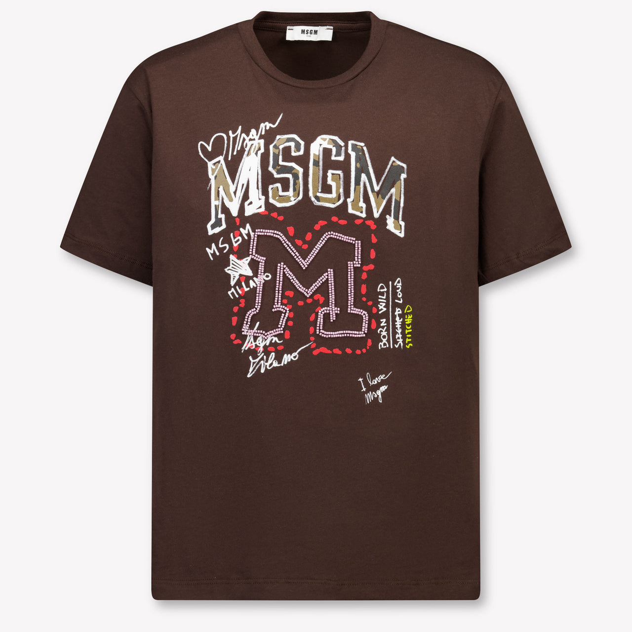 MSGM Kinder Meisjes T-Shirt In Bruin