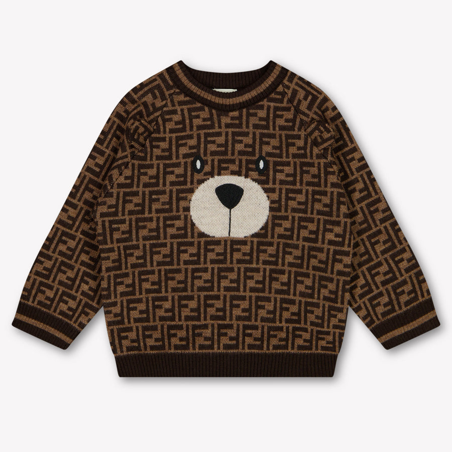 Fendi Baby Unisex Trui In Bruin