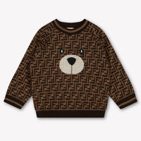 Fendi Baby Unisex Trui In Bruin