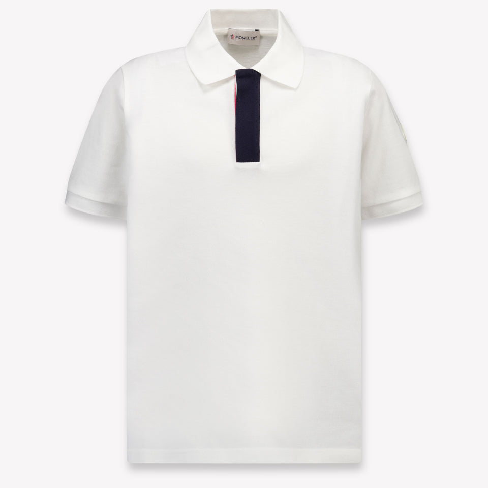 Moncler Kinder Jongens Polo In Wit