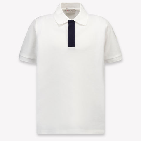 Moncler Kinder Jongens Polo In Wit