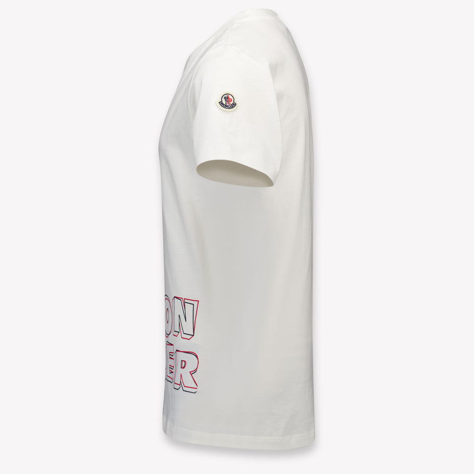 Moncler Kinder Jongens T-Shirt In Wit