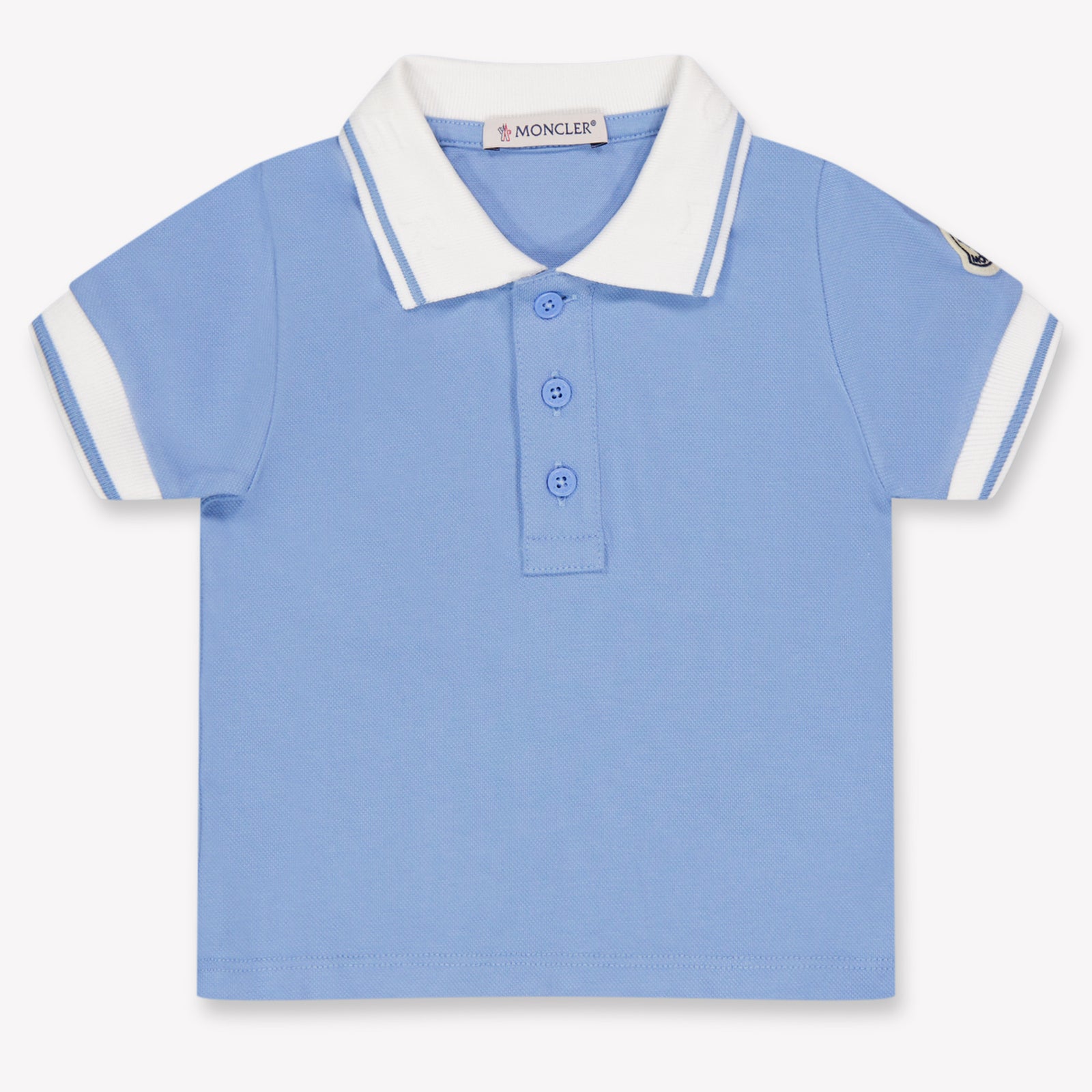 Moncler Baby Jongens Polo In Licht Blauw