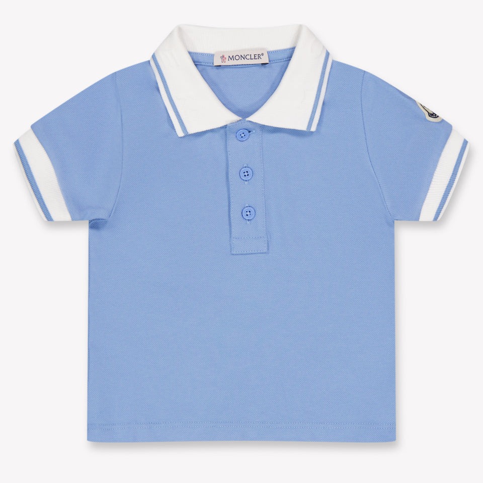 Moncler Baby Jongens Polo In Licht Blauw