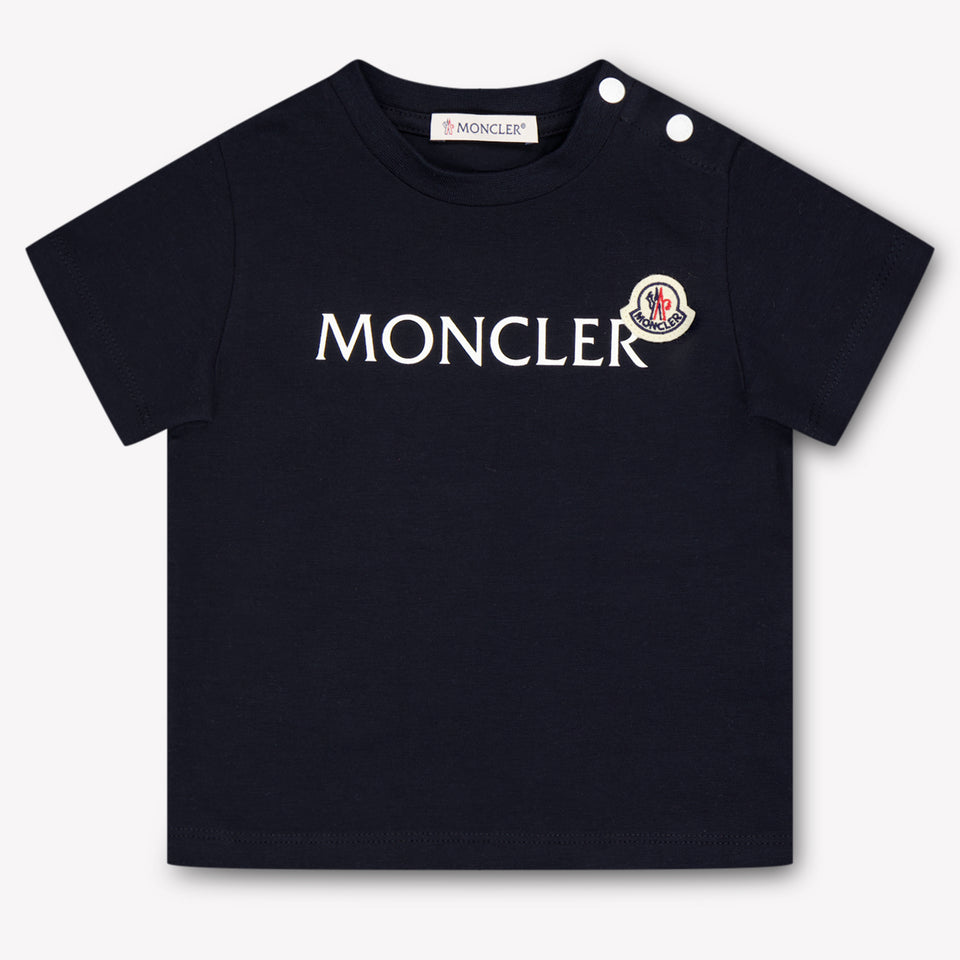 Moncler Baby Jongens T-Shirt In Navy