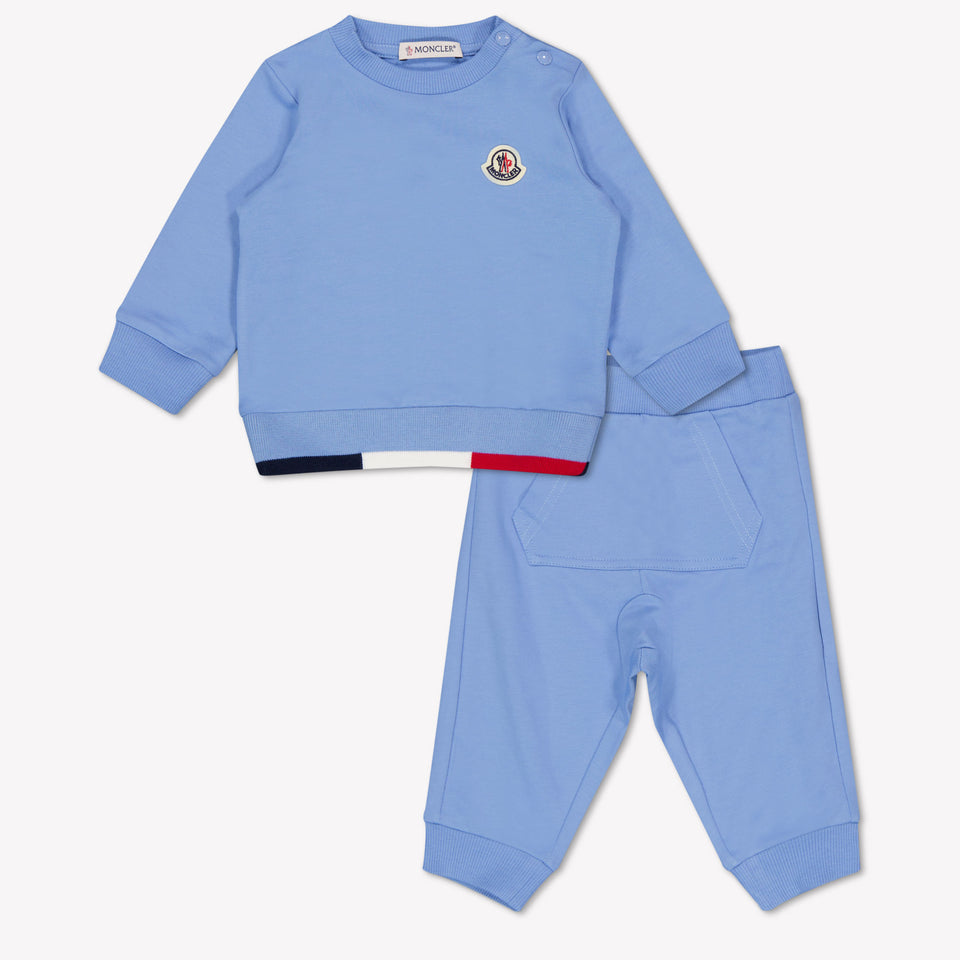 Moncler Baby Jongens Joggingpak In Licht Blauw