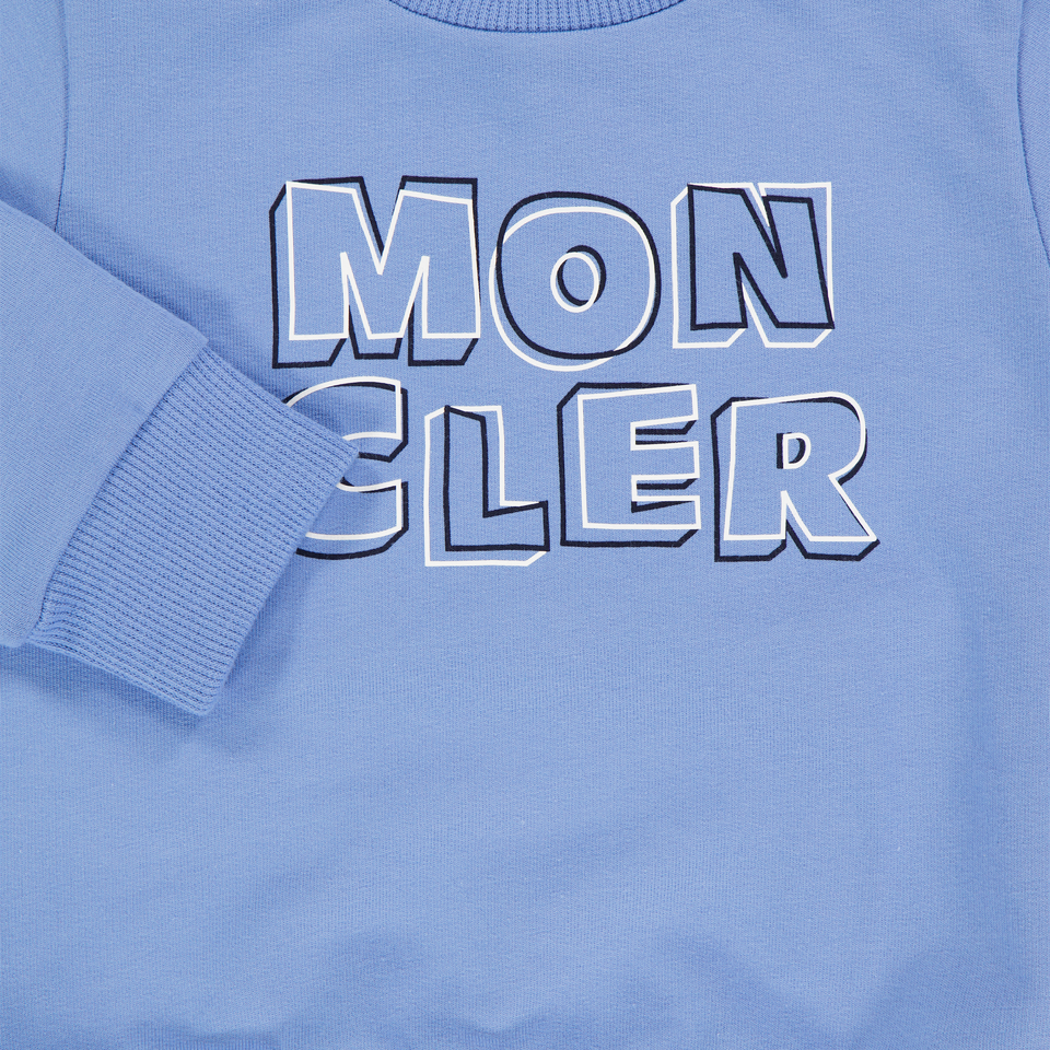 Moncler Baby Jongens Trui In Licht Blauw