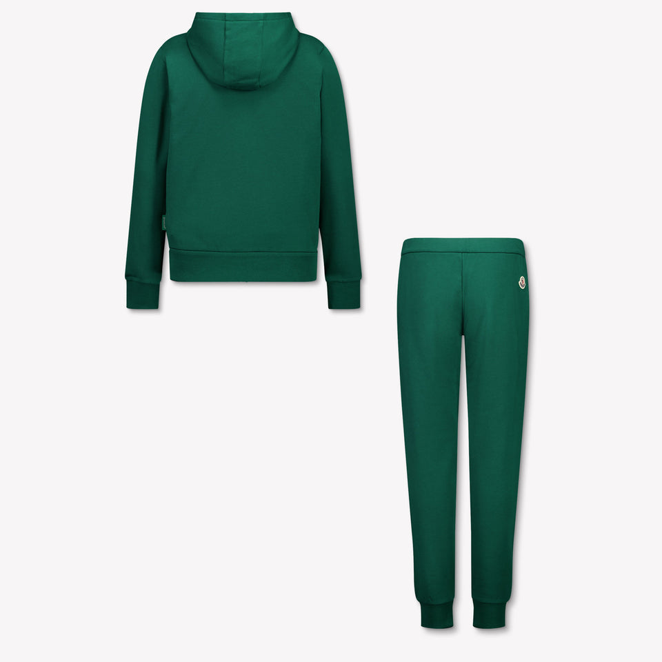 Moncler Kinder Jongens Joggingpak In Donker Groen