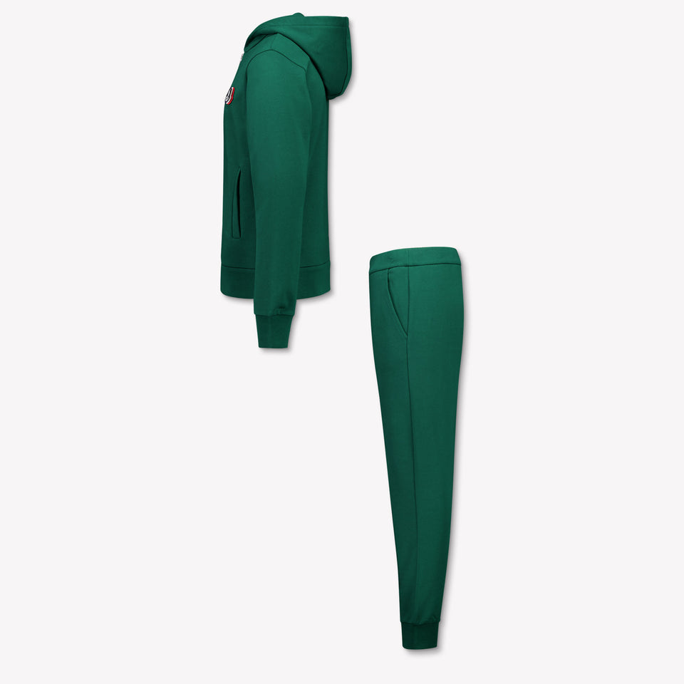 Moncler Kinder Jongens Joggingpak In Donker Groen