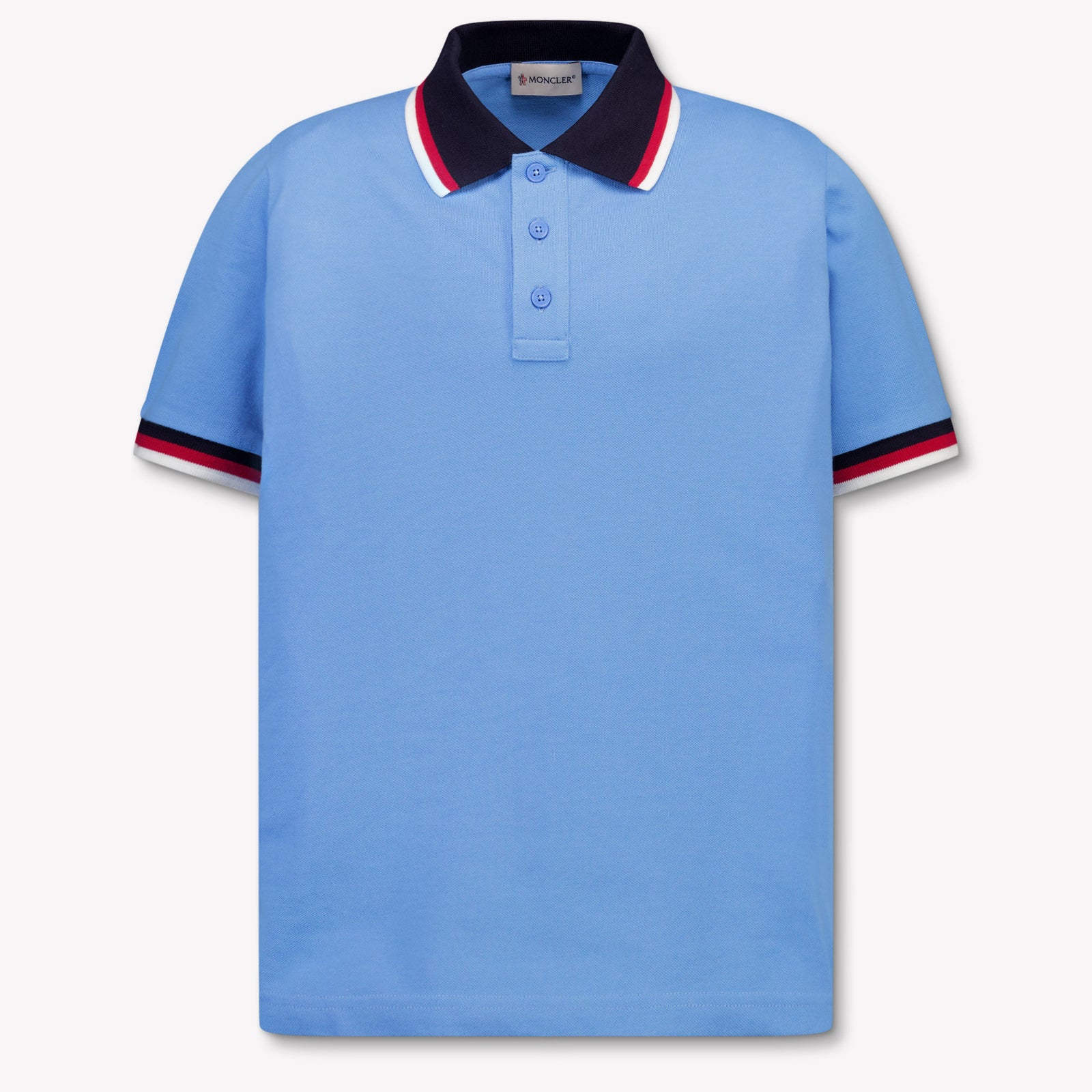 Moncler Kinder Jongens Polo In Licht Blauw