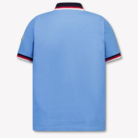 Moncler Kinder Jongens Polo In Licht Blauw