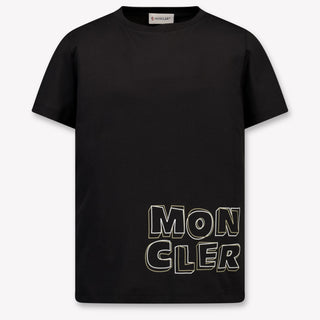 Moncler Kinder Jongens T-Shirt In Zwart