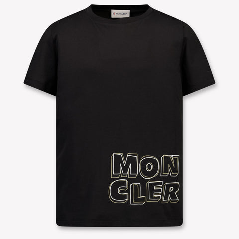 Moncler Kinder Jongens T-Shirt In Zwart