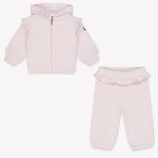Moncler Baby Meisjes Joggingpak In Licht Roze