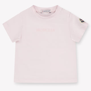Moncler Baby Meisjes T-Shirt In Licht Roze