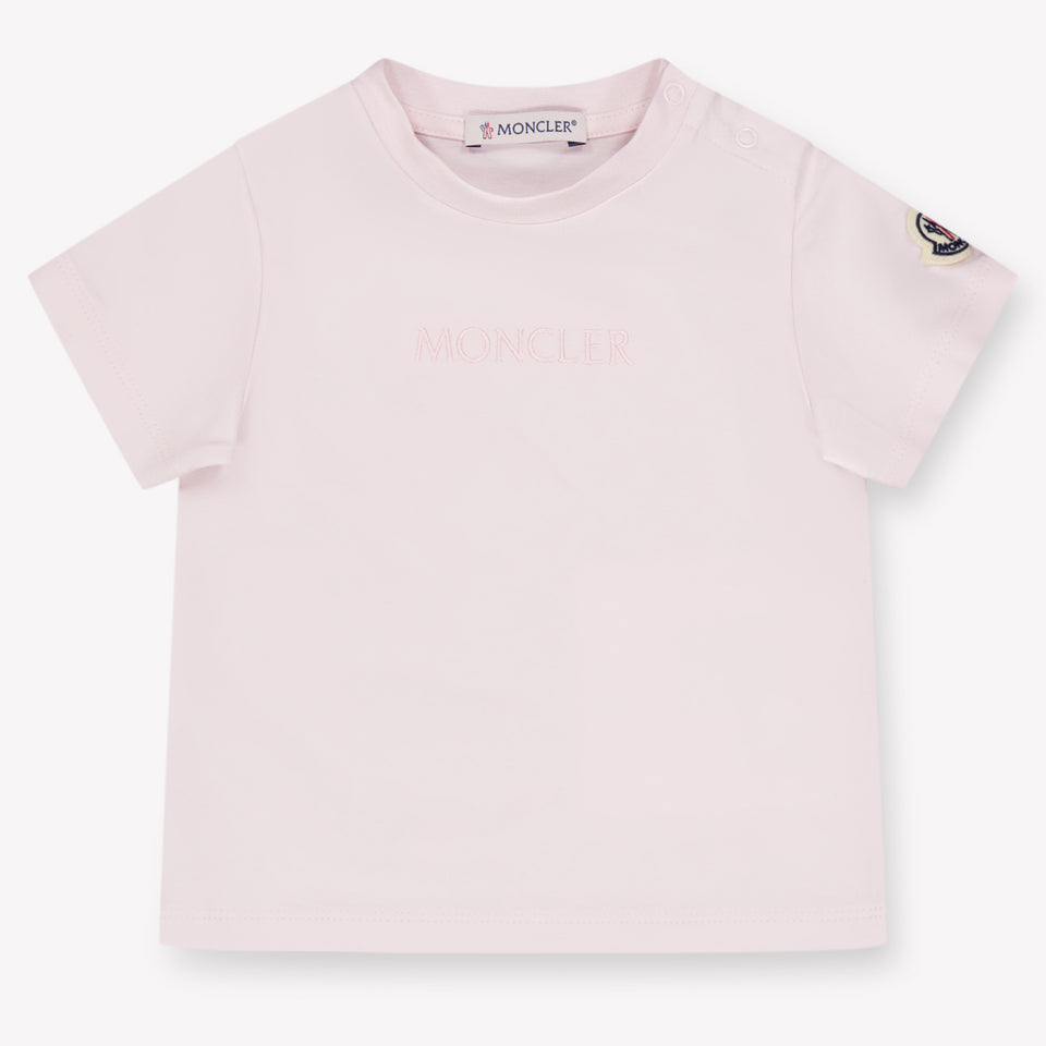 Moncler Baby Meisjes T-Shirt In Licht Roze