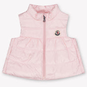 Moncler Hiva Baby Meisjes Bodywarmer In Licht Roze