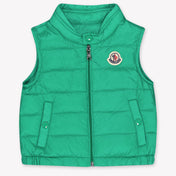 Moncler New Amaury Baby Jongens Bodywarmer In Groen