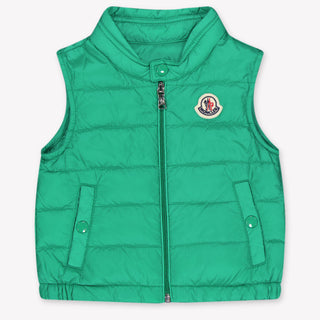 Moncler New Amaury Baby Jongens Bodywarmer In Groen