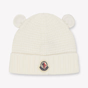 Moncler Baby Unisex Muts In Wit