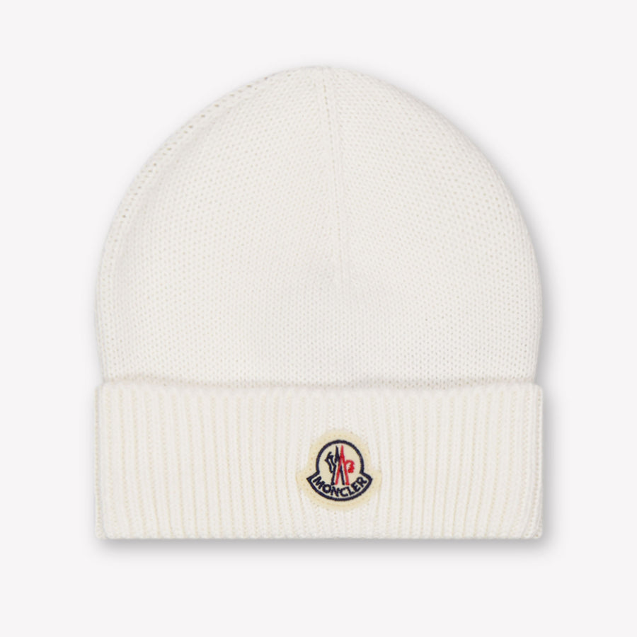 Moncler Baby Unisex Muts In Off White