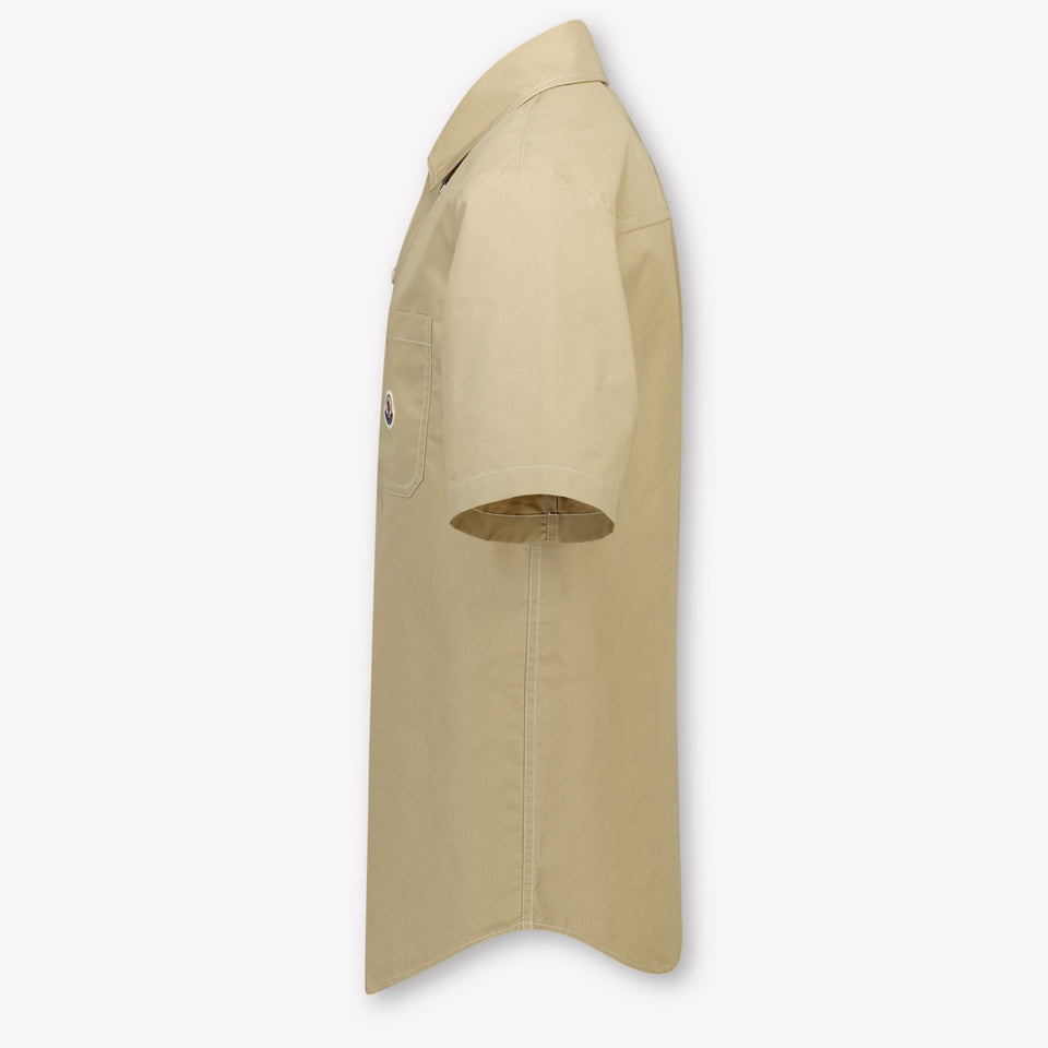 Moncler Kinder Jongens Blouse In Beige