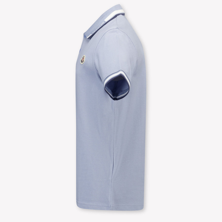 Moncler Kinder Jongens Polo In Licht Blauw