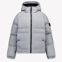 Stone Island Kinder Jongens Winterjas In Licht Grijs