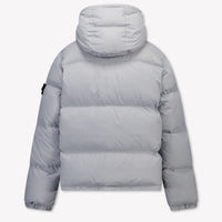 Stone Island Kinder Jongens Winterjas In Licht Grijs