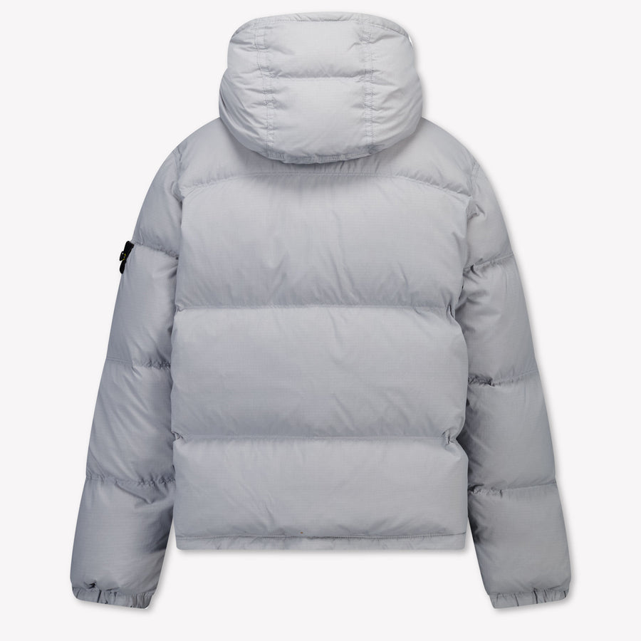 Stone Island Kinder Jongens Winterjas In Licht Grijs