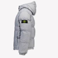 Stone Island Kinder Jongens Winterjas In Licht Grijs