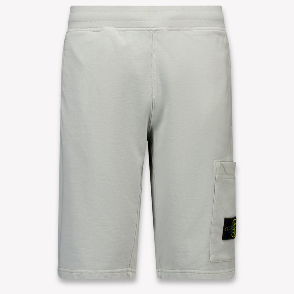 Stone Island Kinder Jongens Shorts In Licht Grijs