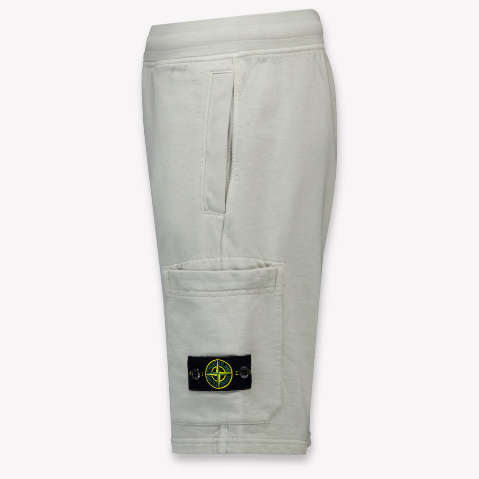 Stone Island Kinder Jongens Shorts In Licht Grijs