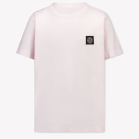 Stone Island Kinder Jongens T-Shirt In Roze