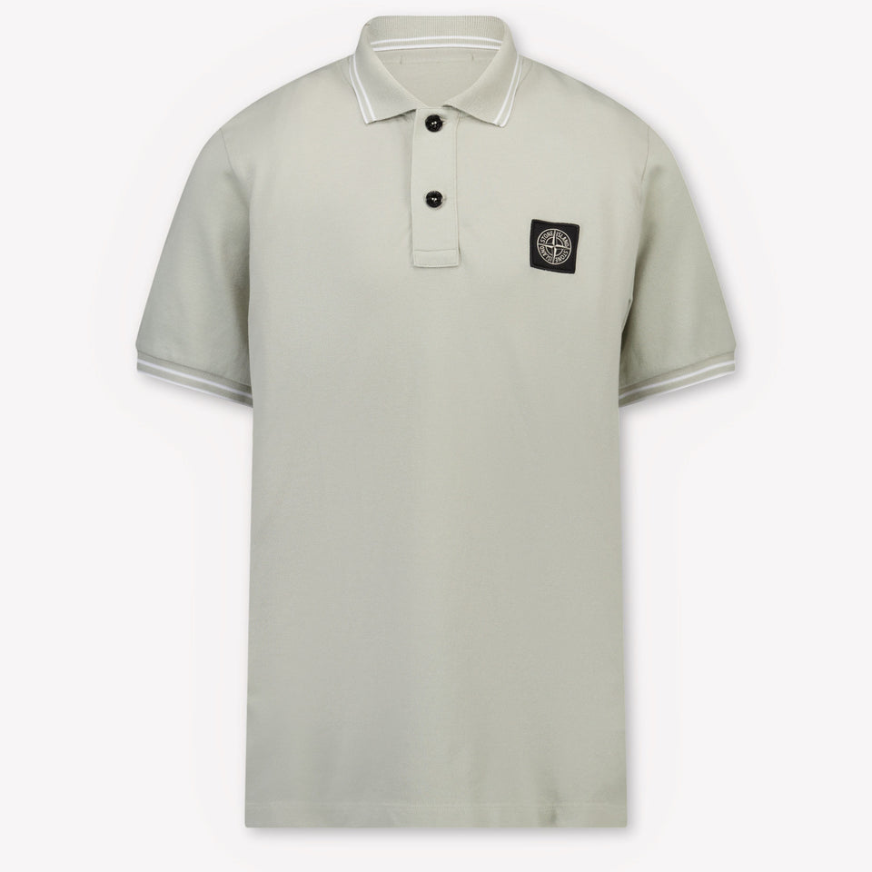 Stone Island Kinder Jongens Polo In Licht Grijs
