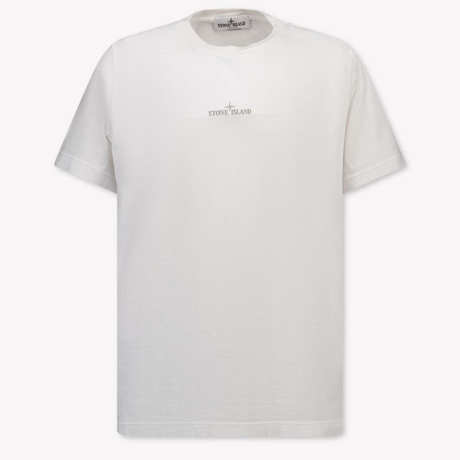 Stone Island Kinder Jongens T-Shirt In Wit