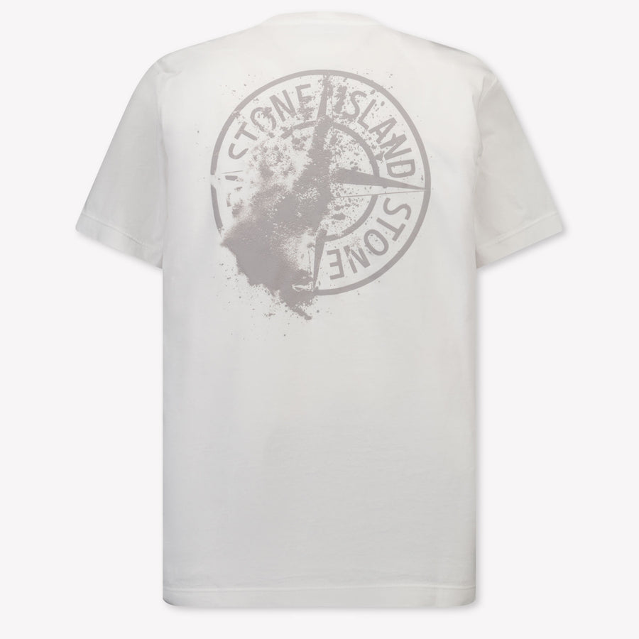 Stone Island Kinder Jongens T-Shirt In Wit
