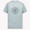 Stone Island Kinder Jongens T-Shirt In Licht Blauw