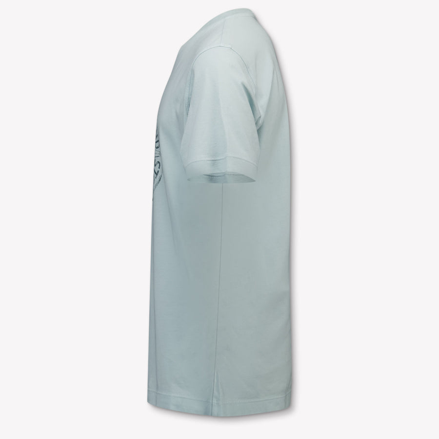 Stone Island Kinder Jongens T-Shirt In Licht Blauw