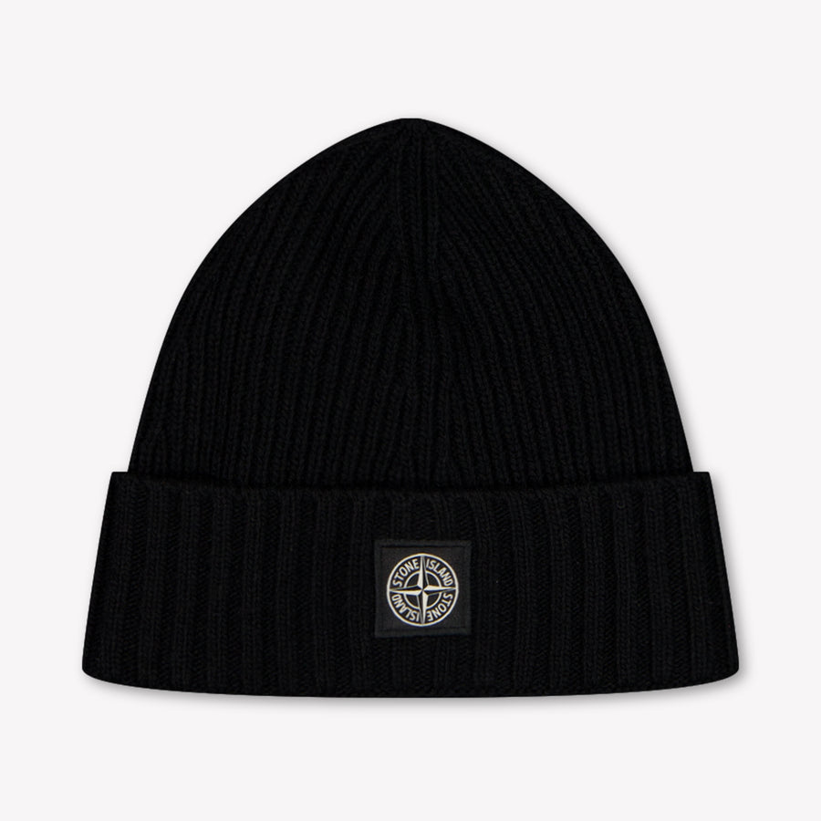 Stone Island Boys Beanie in Black