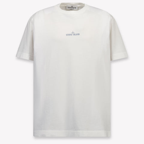 Stone Island Kinder Jongens T-Shirt In Wit