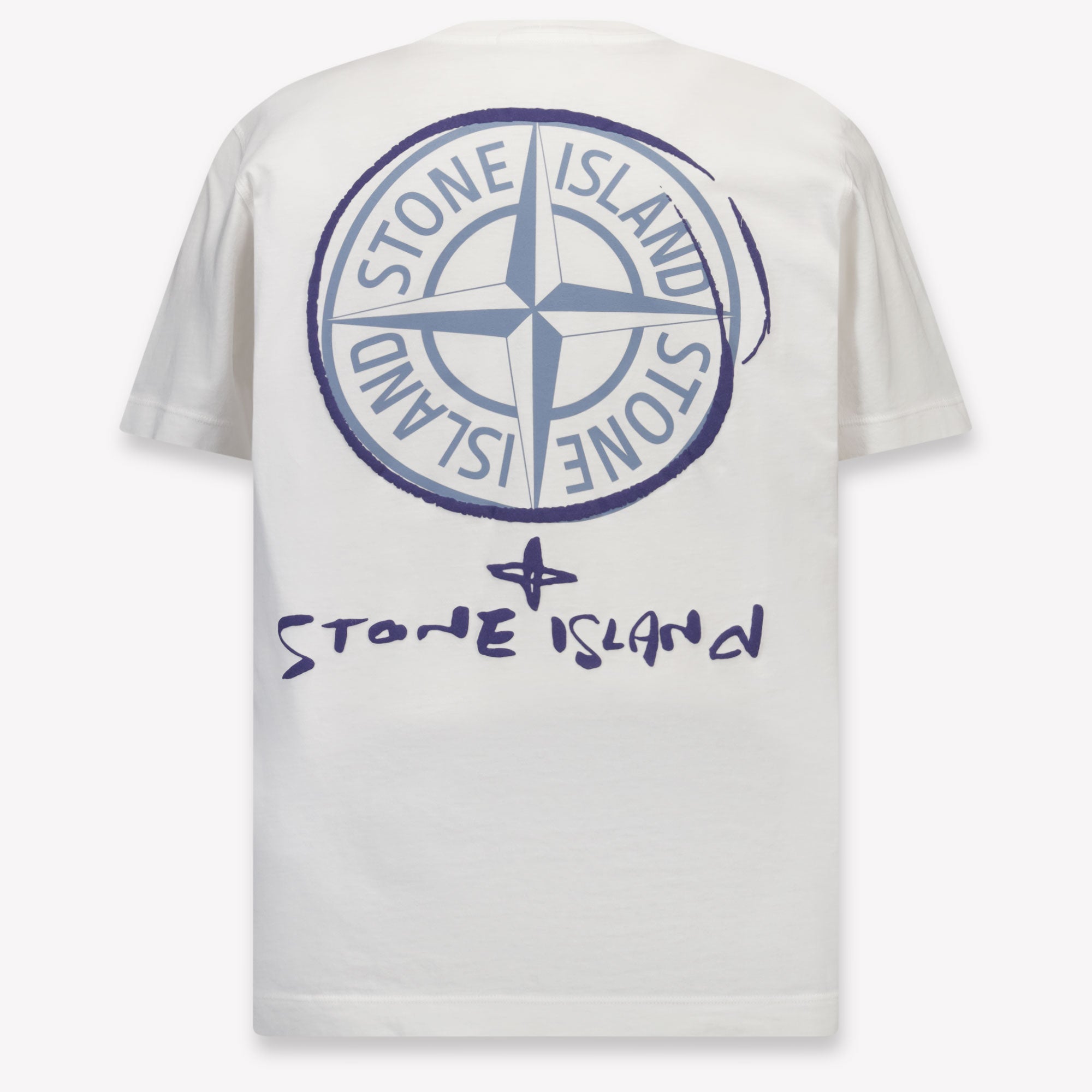 Stone Island Kinder Jongens T-Shirt In Wit