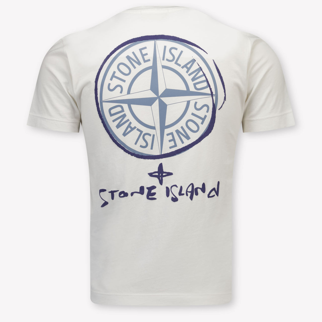Stone Island Kinder Jongens T-Shirt In Wit