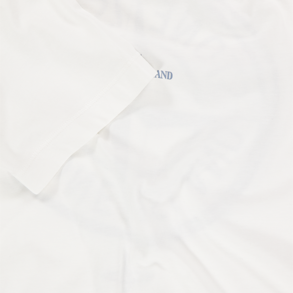 Stone Island Kinder Jongens T-Shirt In Wit